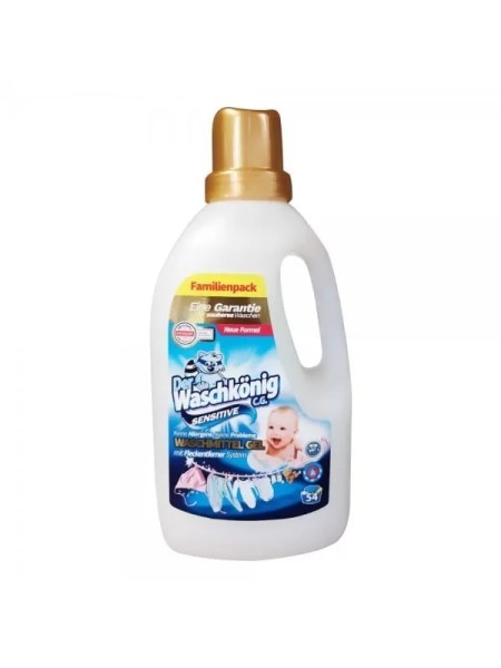 Uniwersalny żel do prania Der Waschkönig C.G. Sensitive (1,625 litrów | 54 prania)